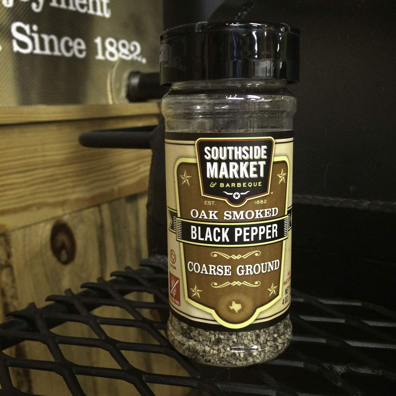 Southside Market & Barbeque Oak Smoked Black Pepper, Coarse Ground, 4 oz.