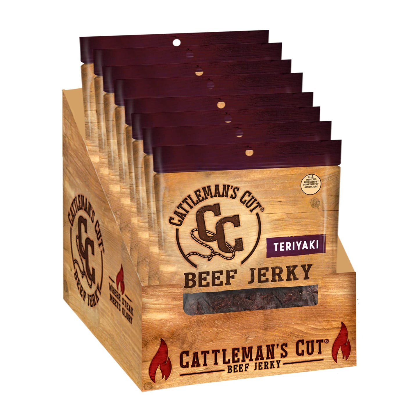 Cattleman'S Cut Teriyaki Beef Jerky, 2.5 Ounce (Pack Of 8)
