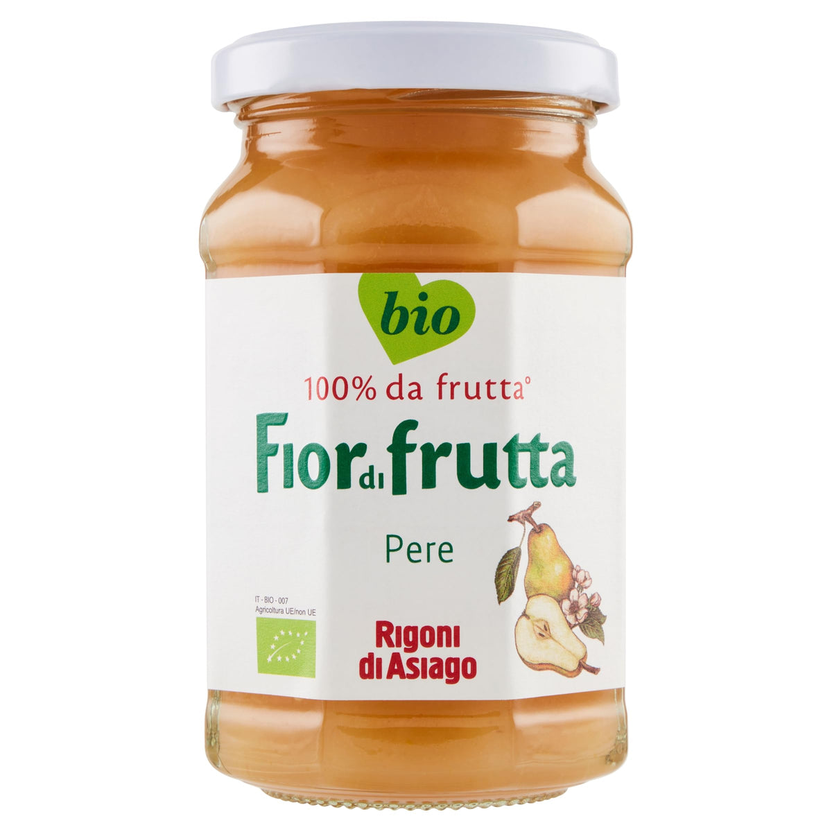 Rigoni di Asiago Fiordifrutta Organic Fruit Spread, Pear, 8.82 oz, Pack of 6, Model RDA01011