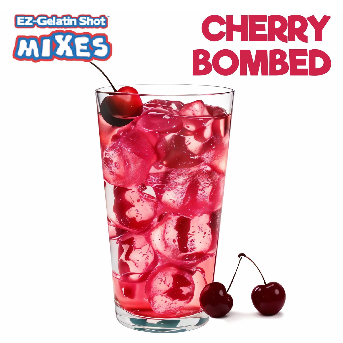 EZ-SQUEEZE Cherry  ed Jello Shot Mix - Premium Gluten-Free Gelatin Powder - 6.78 oz