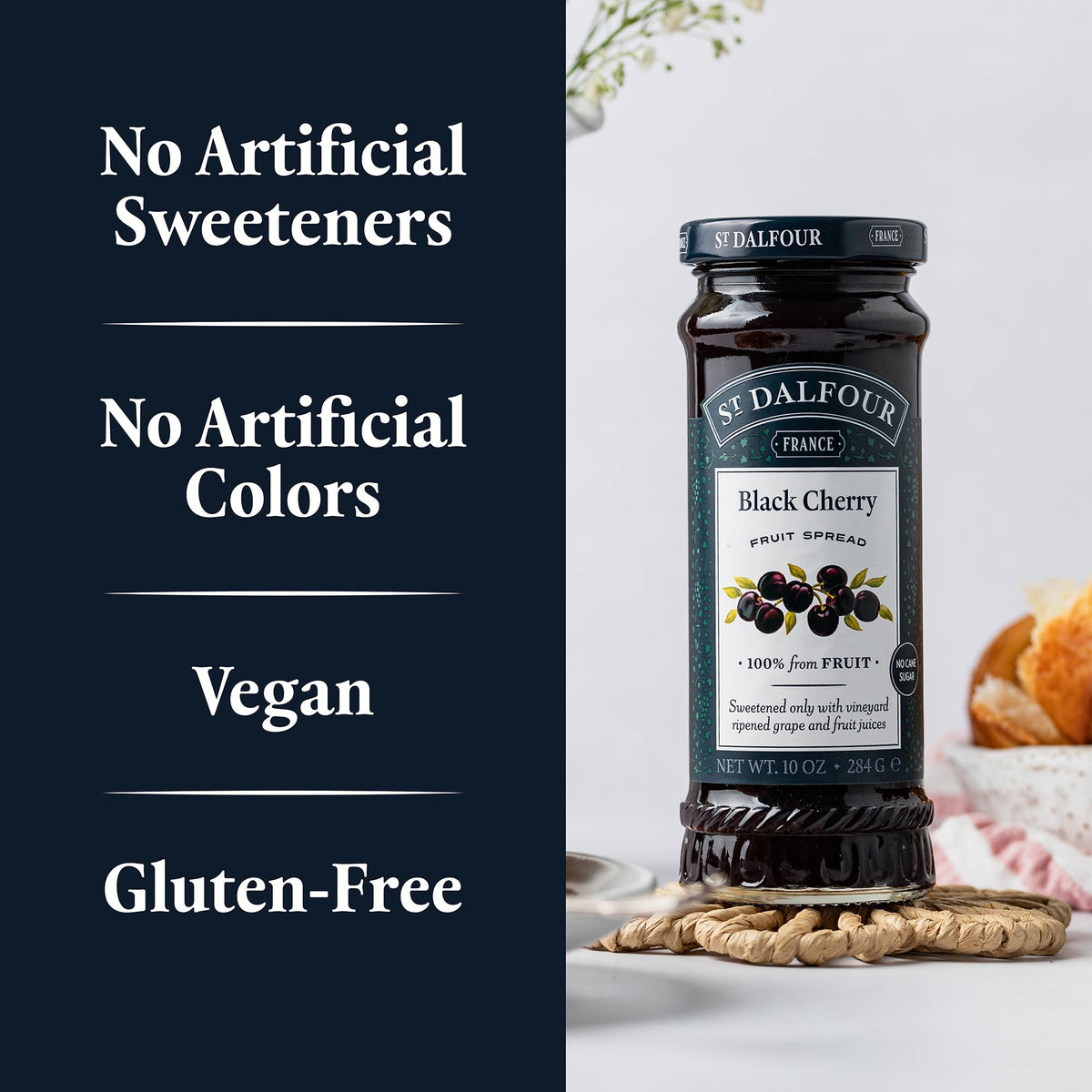 St. Dalfour Black Cherry Conserves, 10 Ounce (Pack Of 6)