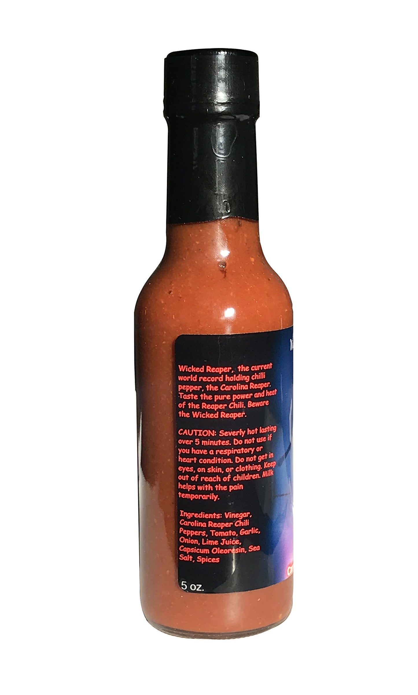 Carolina Reaper Hot Sauce 5 Dried Whole Chili Peppers Gift Set +2 Free World's Hottest Wicked Reaper 2,000,000 Scoville
