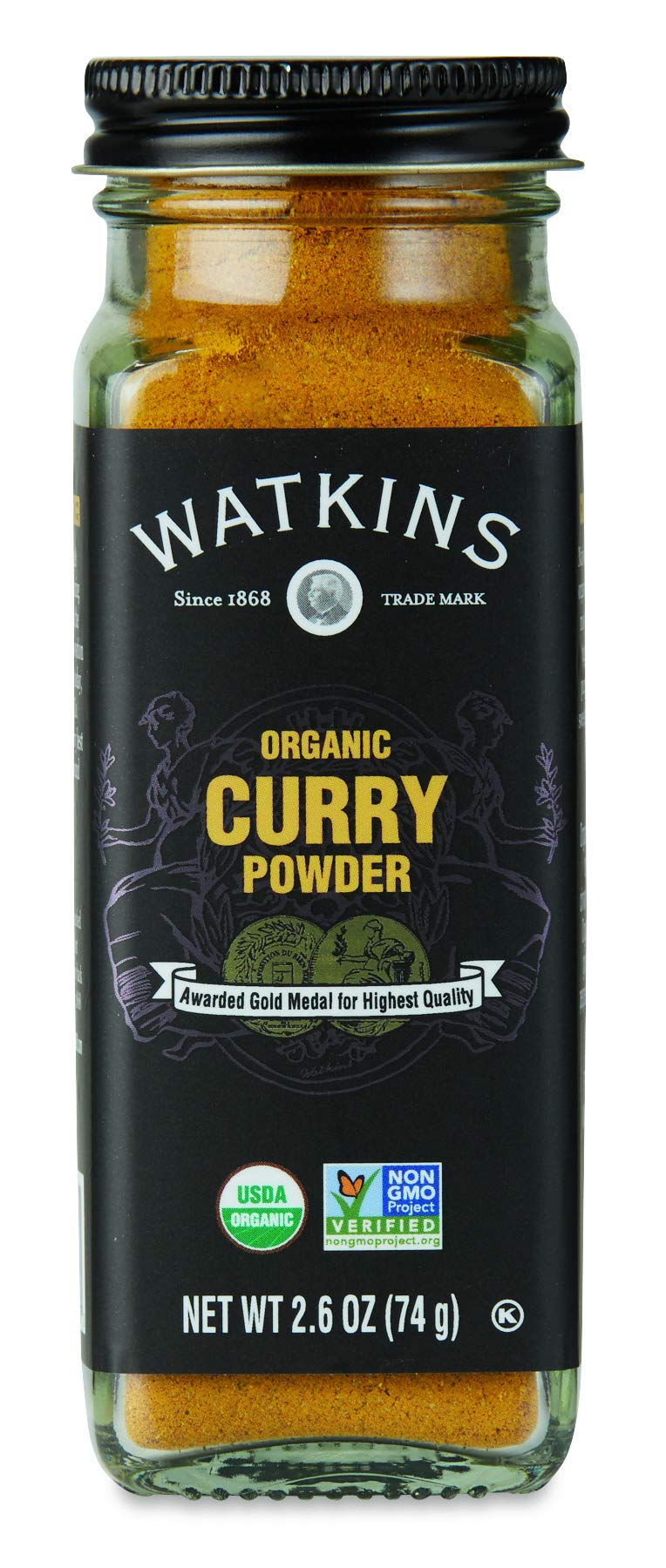 Watkins Organic Curry Powder, Non-GMO, Kosher, 2.6 oz Jar, 1-Pack, As Shown
