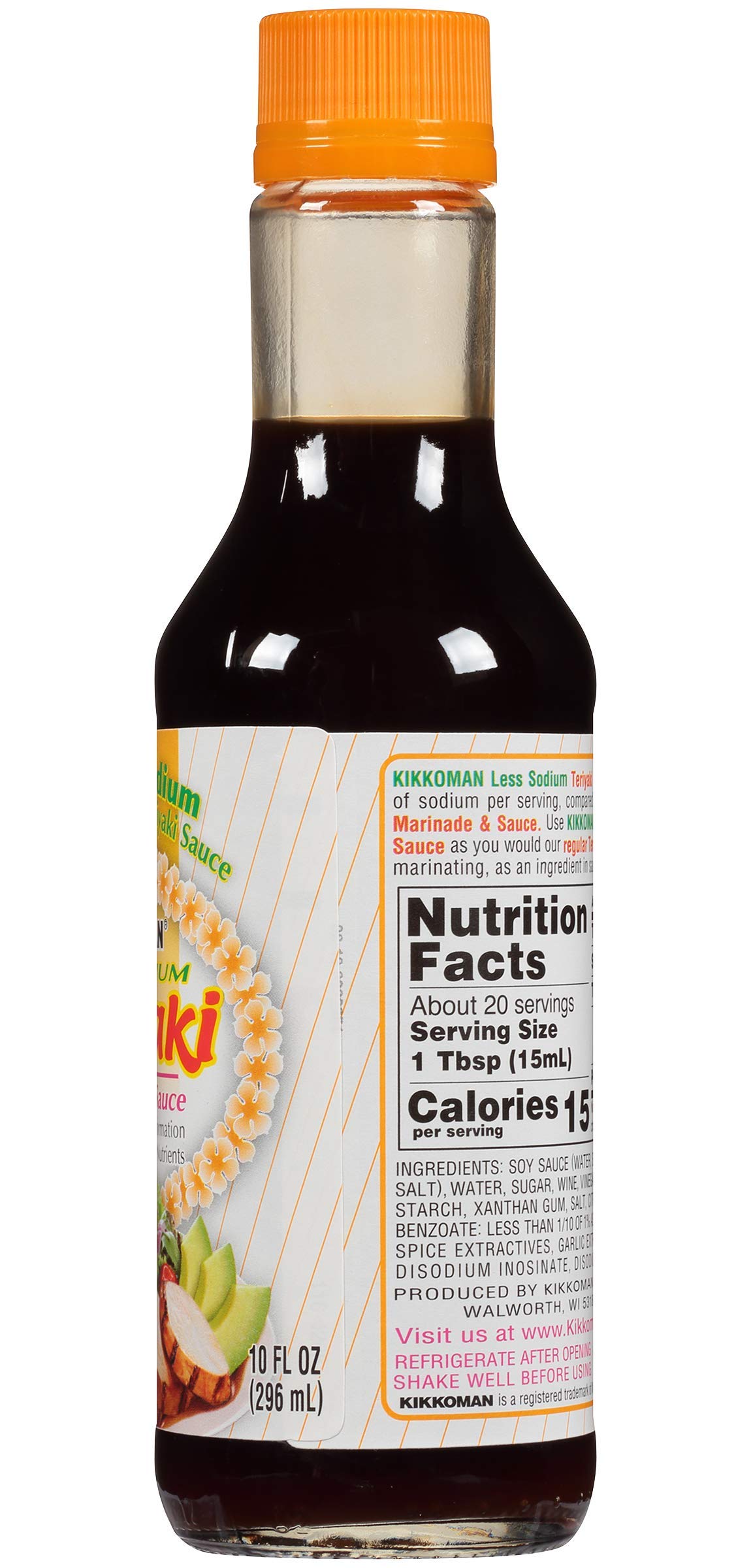 Kikkoman Less Sodium Teriyaki Sauce, 10 Ounce (Pack of 2, Total of 20 Fl Oz) (2-Pack)
