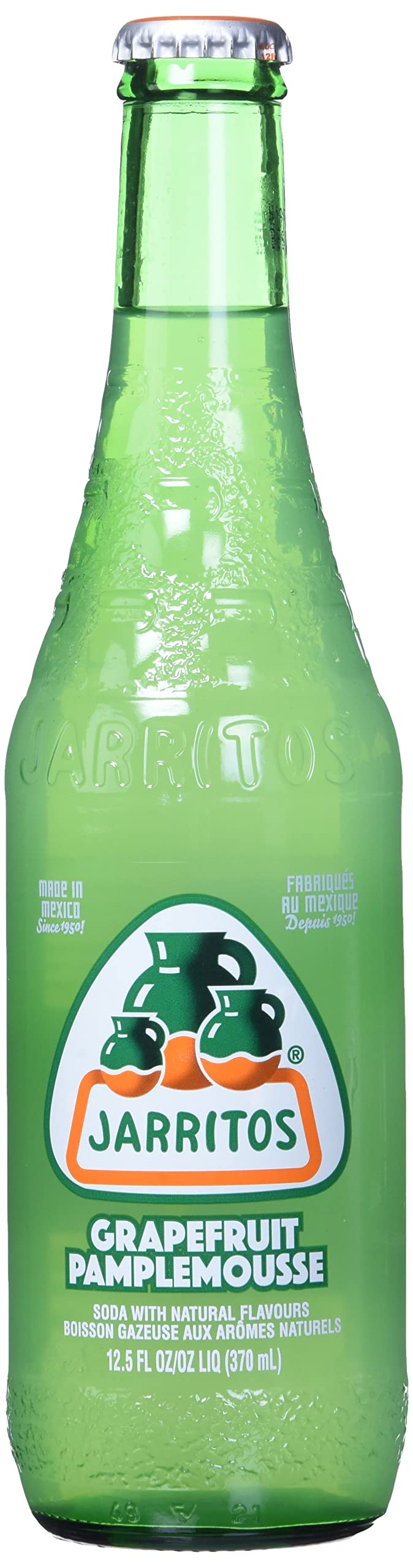Jarritos Soda, Grapefruit, Bottle, 12.5 Fl Oz (Pack of 24)