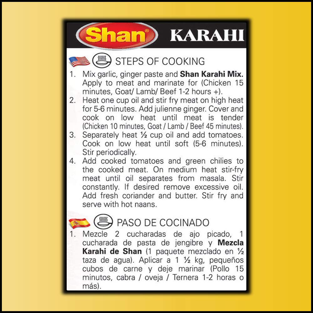 Shan Karahi Seasoning Mix 50G | Authentic Indian Curry Masala For Spicy Chicken & Meat Dishes | Flavorful Karahi Recipes Spice P