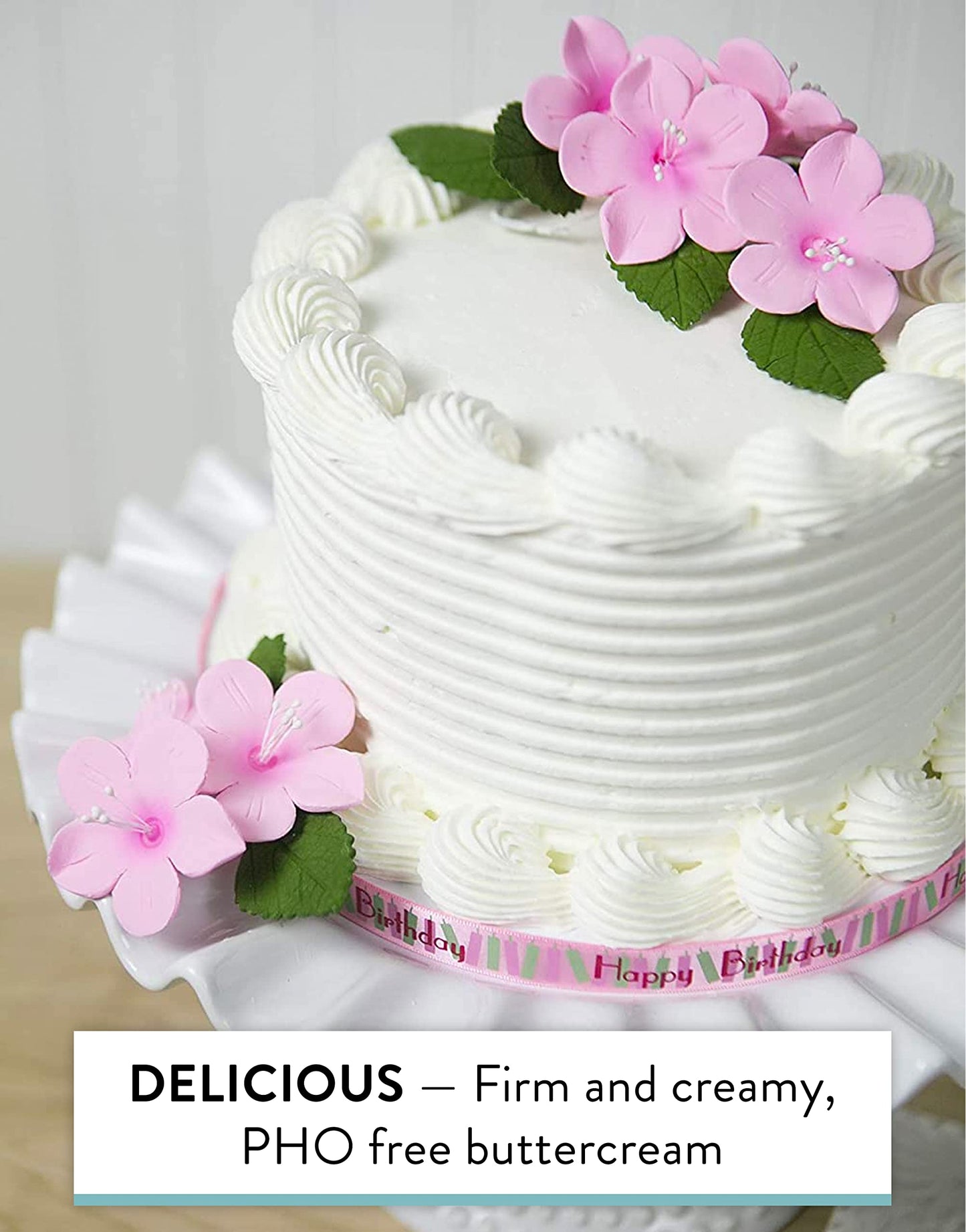 Global Sugar Art Red Buttercream Frosting – Firm Icing for Cakes & Cupcakes, 16 Ounce Tub