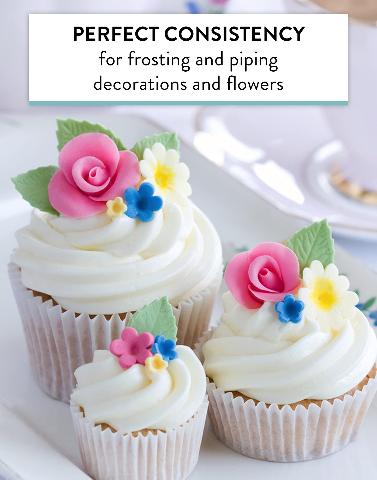 Global Sugar Art Red Buttercream Frosting – Firm Icing for Cakes & Cupcakes, 16 Ounce Tub