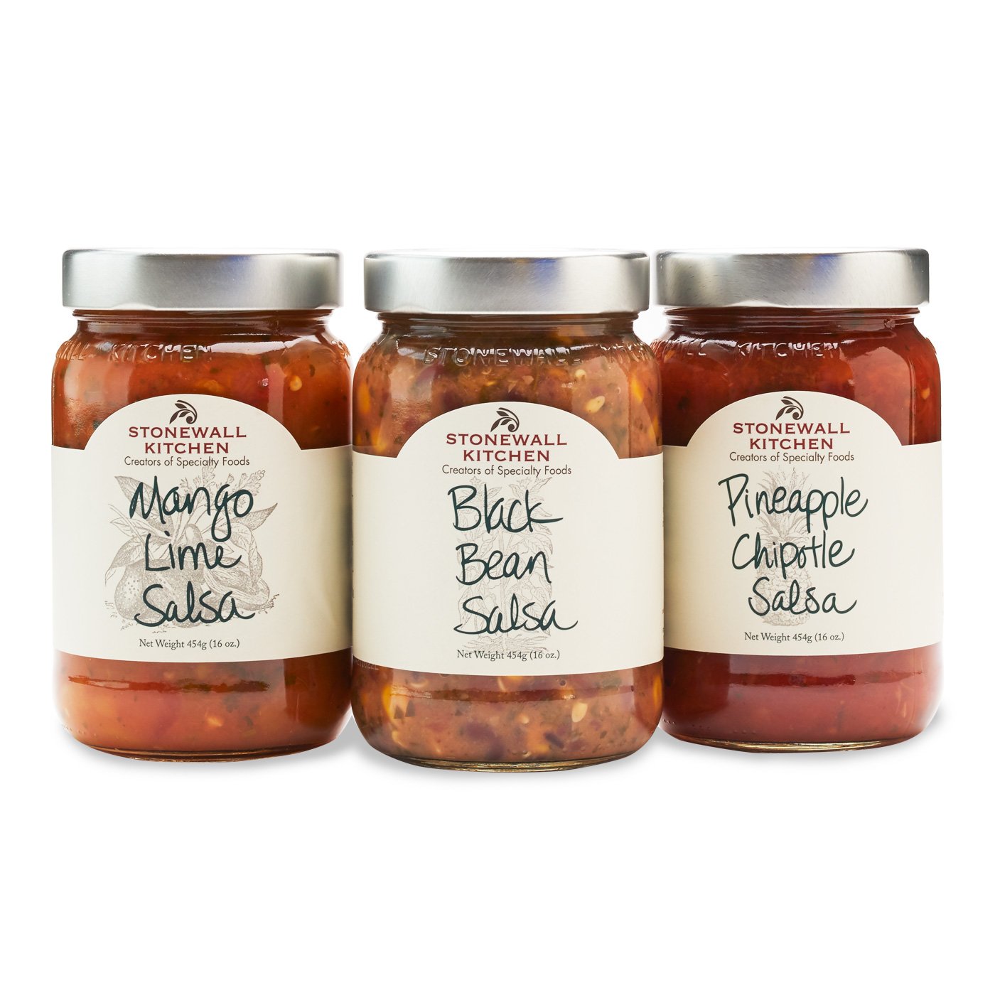 Stonewall Kitchen Salsa Collection - 3 Pack, 1 Pound Total, Red
