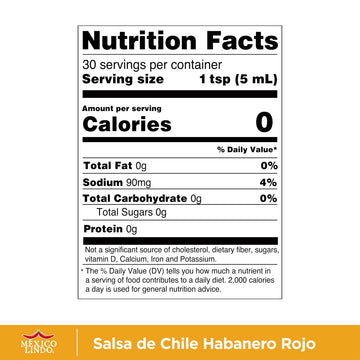 Mexico Lindo Red Habanero Hot Sauce Display, 5 fl oz, Pack of 3