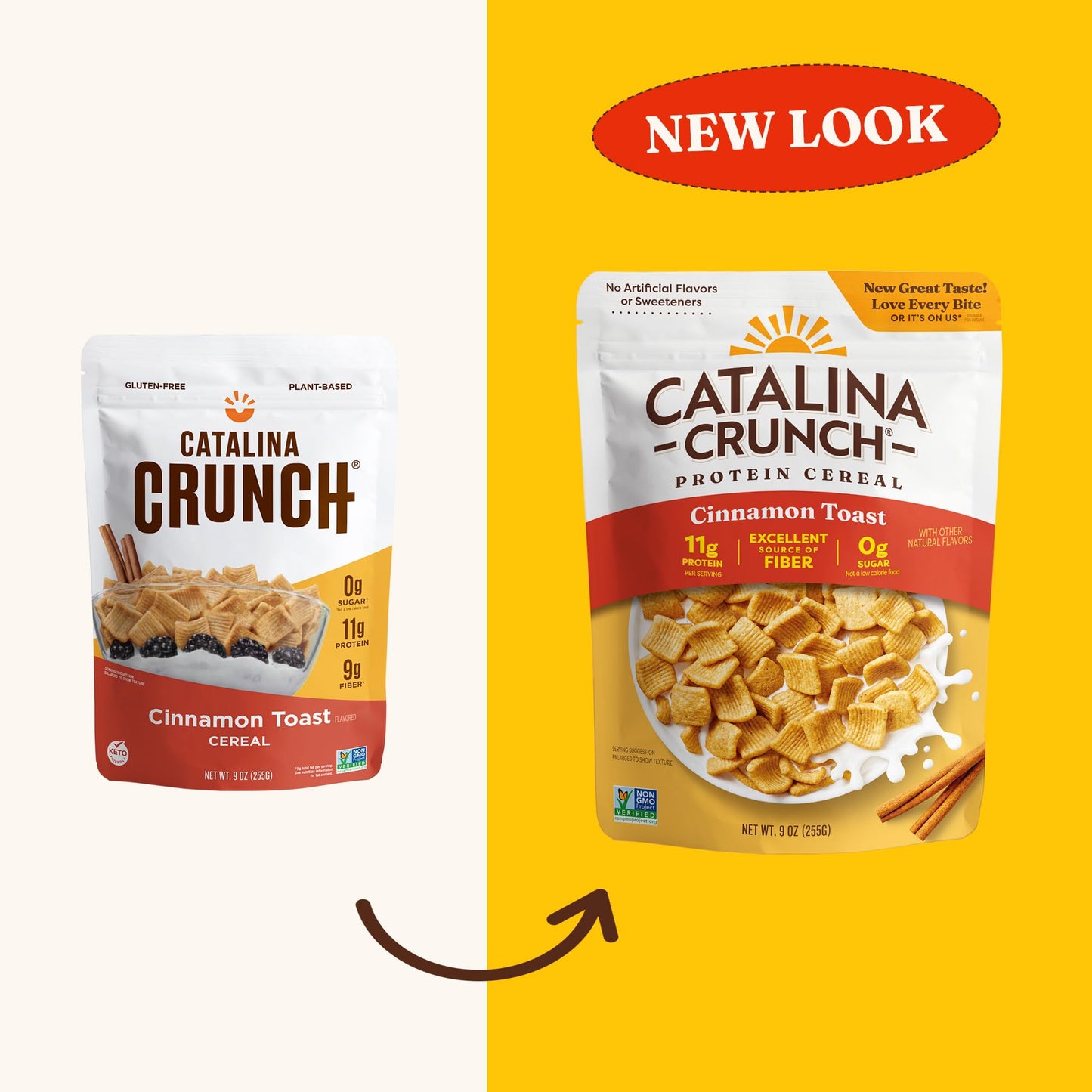 Catalina Crunch Cinnamon Toast Cereal | Low Carb, Sugar Free, Gluten Free | Vegan, Plant Based Protein | Breakfast Protein Cerea