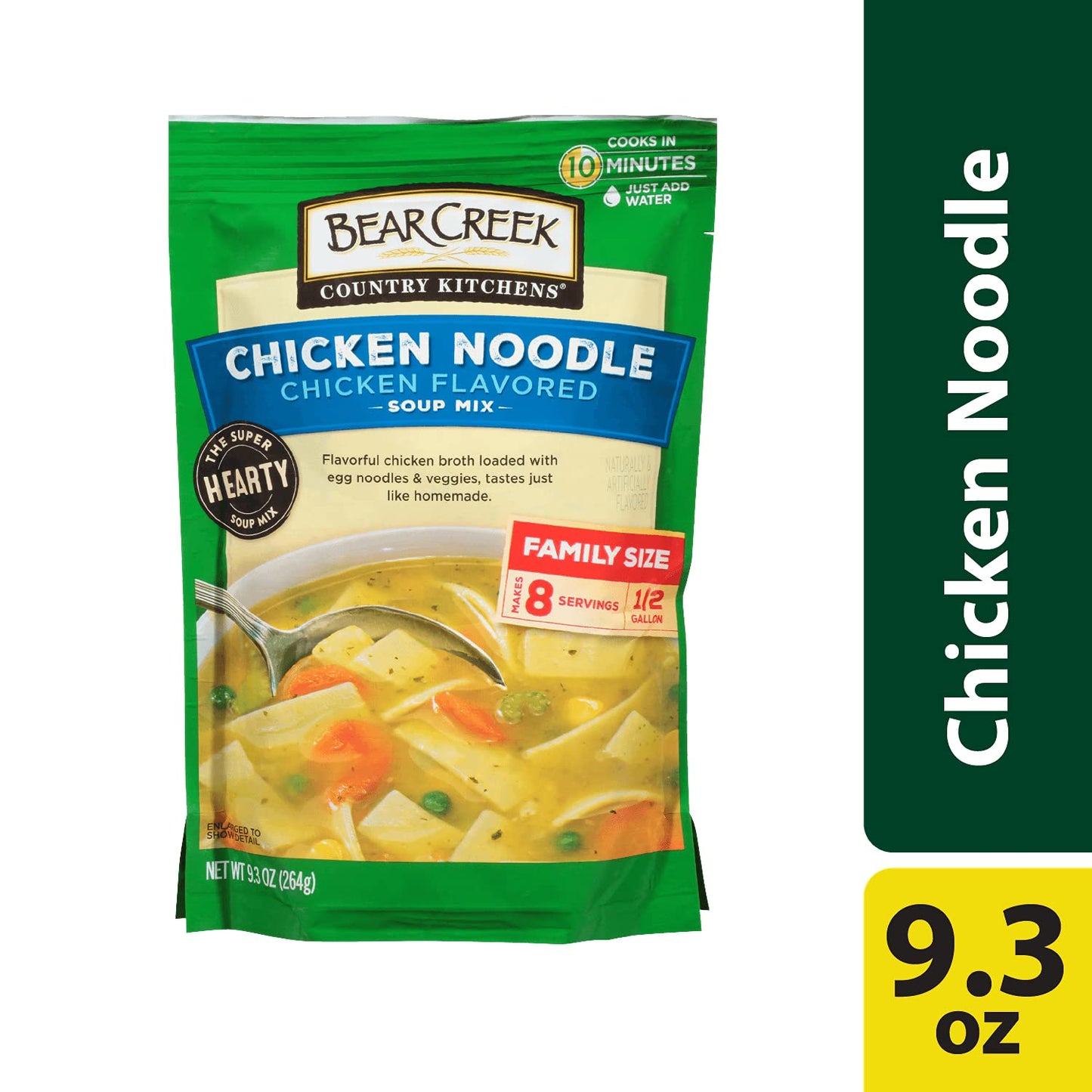 BEAR CREEK Chicken Noodle Soup Mix, 9.3 Ounce, Pack of 1, Model 81900032Disco