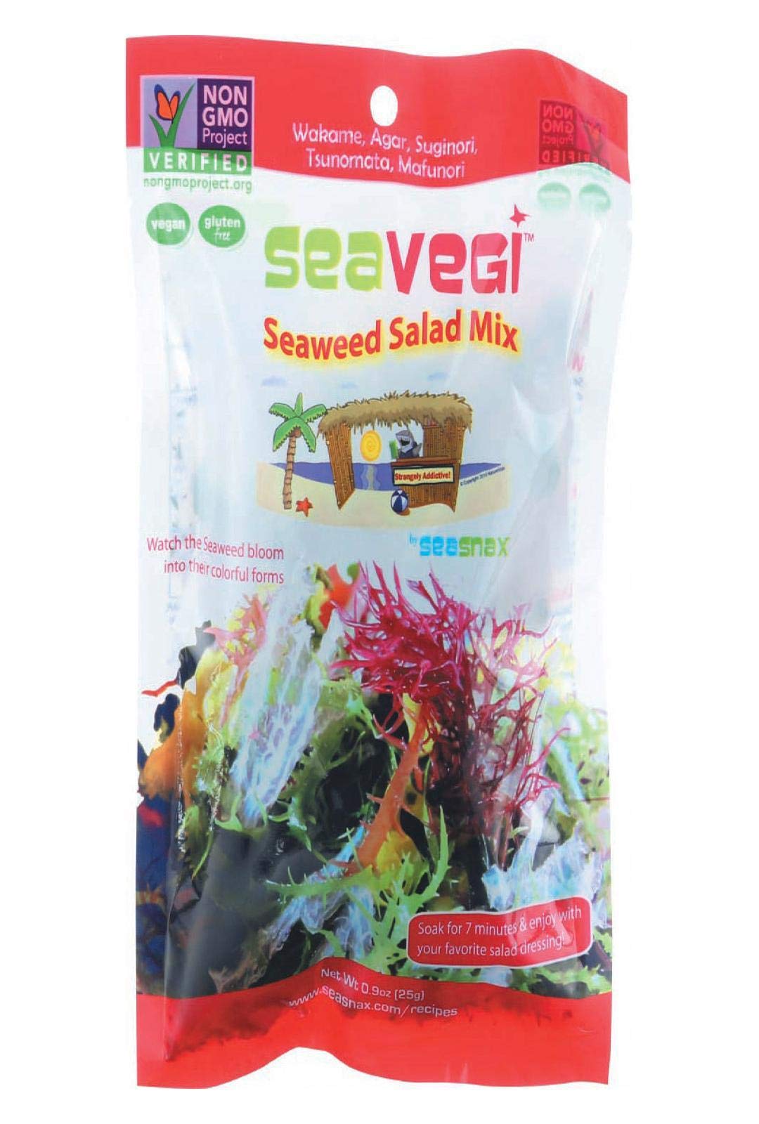 SEASNAX Seaweed Salad Mix, 0.9 OZ