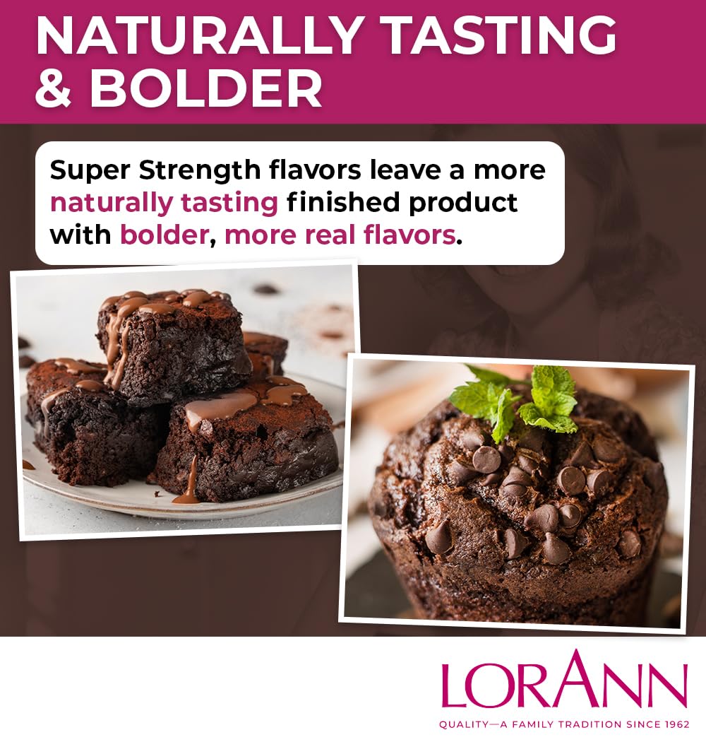 LorAnn Chocolate SS Flavor, 1 Fl Oz Bottle, Brown, Ideal for Baking and Flavoring