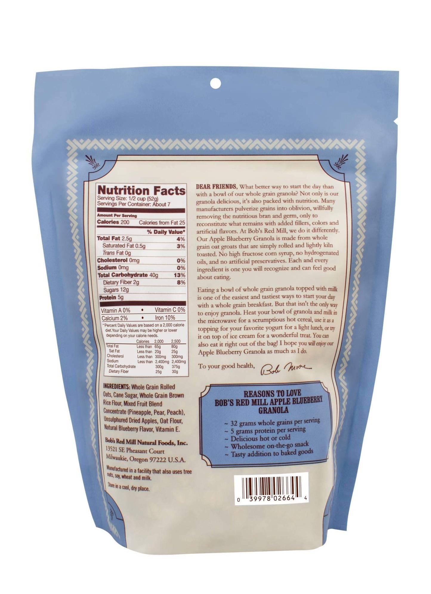 Bob'S Red Mill Apple Blueberry Granola, 12-Ounce (Package May Vary)