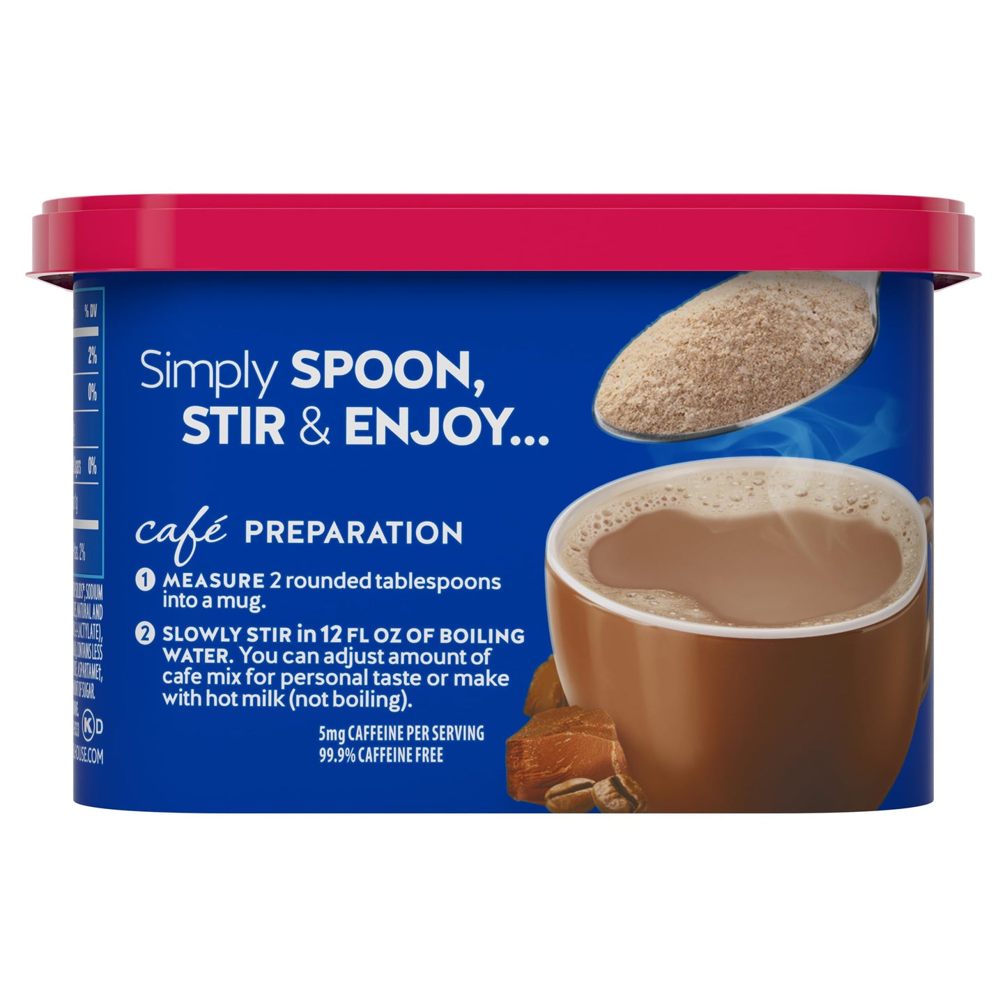 Maxwell House International Sugar-Free Suisse Mocha Café-Style Decaf Instant Coffee Beverage Mix, 4.4 Oz. Canister