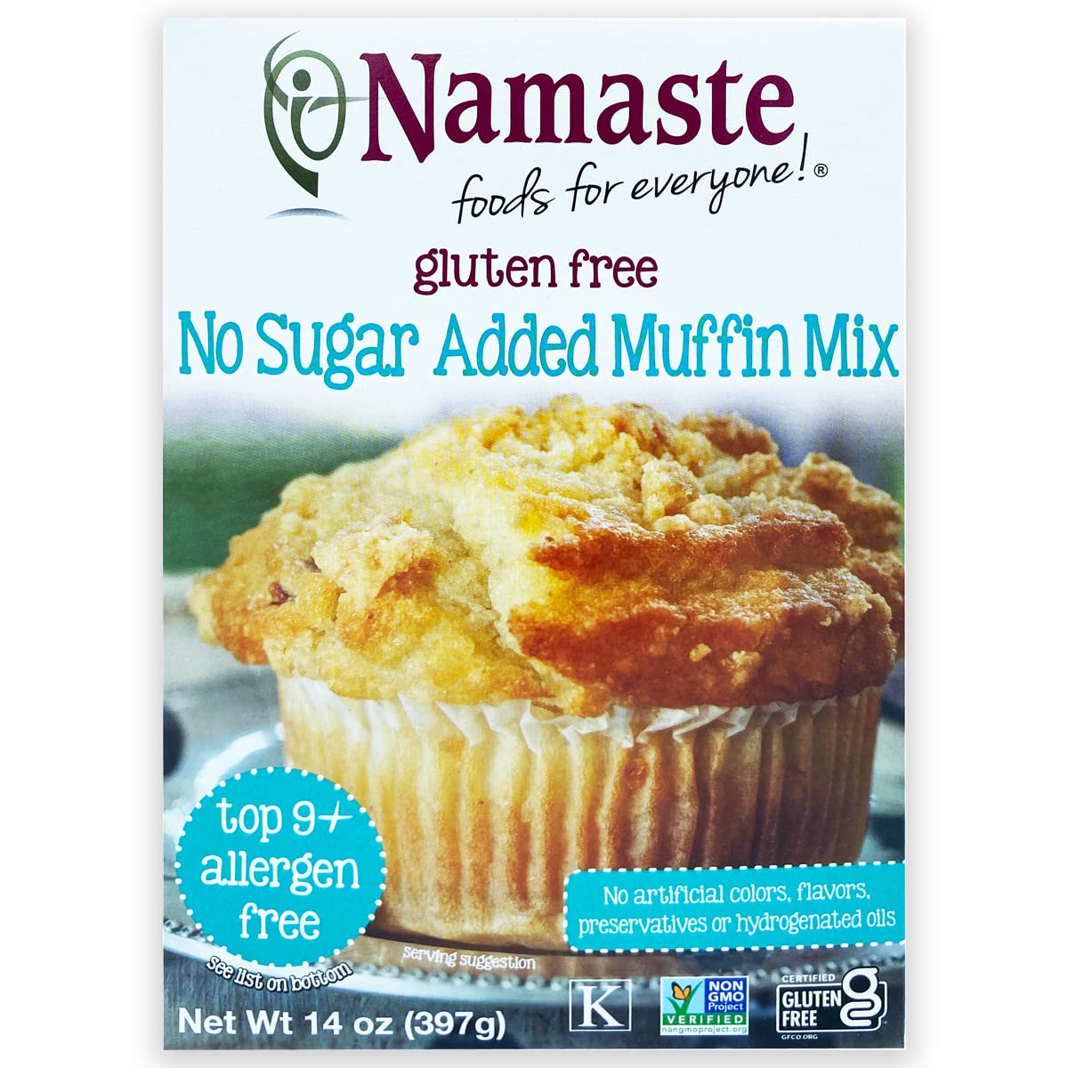 Namaste Foods, Gluten Free No Sugar Added Muffin Mix, 14-Ounce Bags (Pack Of 6)