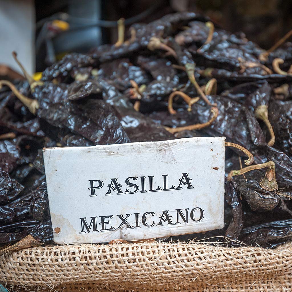 1Lb Pasilla Negro Chilaca Dried Whole Chile Seco Peppers Food Service Size, Chili Pods For Authentic Mexican Food, Heat-Sealed R