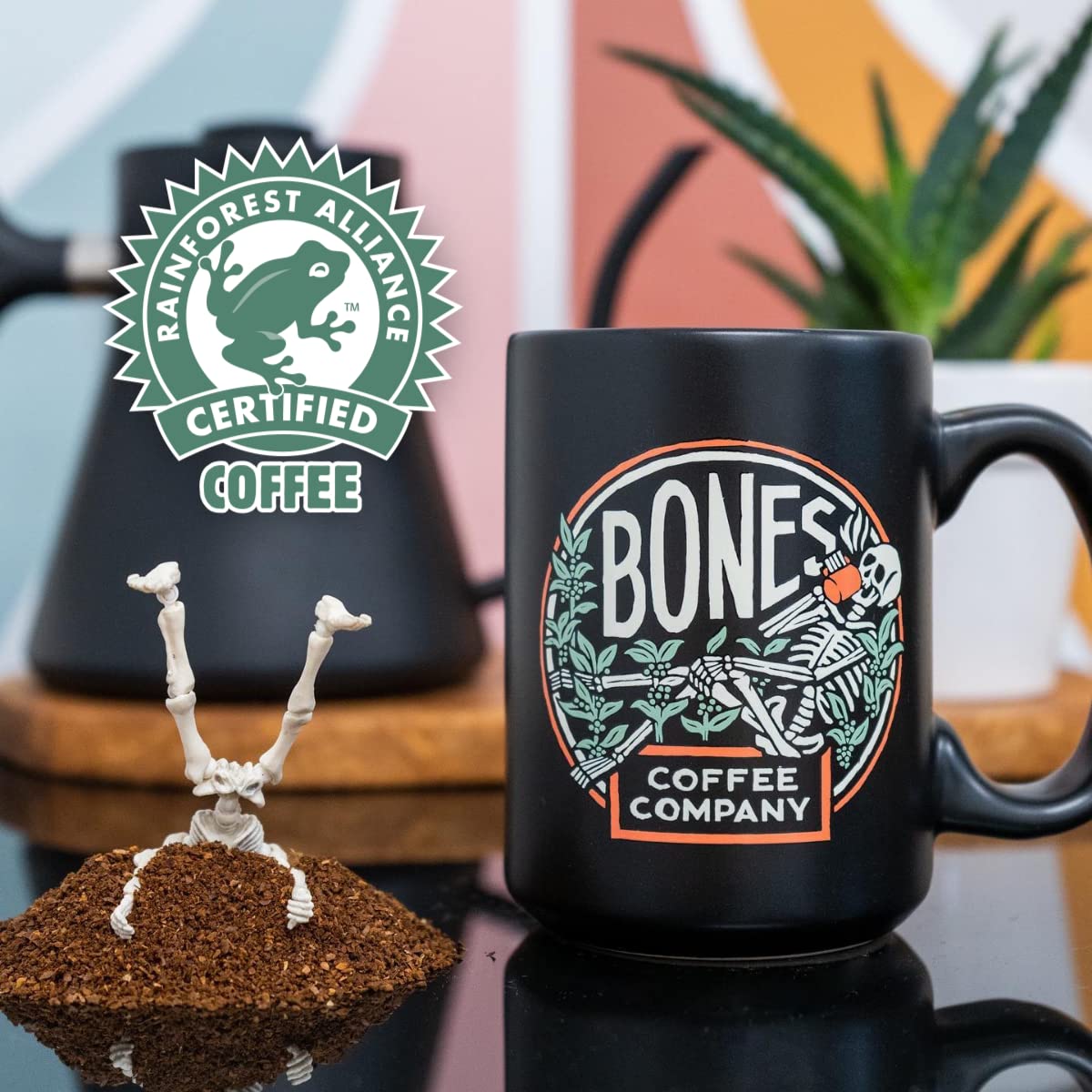 Bones Coffee Company Flavored Coffee Bones Cups Electric Unicorn Fruity Cereal Flavor | 12 Ct Single-Serve Coffee Pods Compatible With 1.0 & 2.0 Keurig Coffee Maker