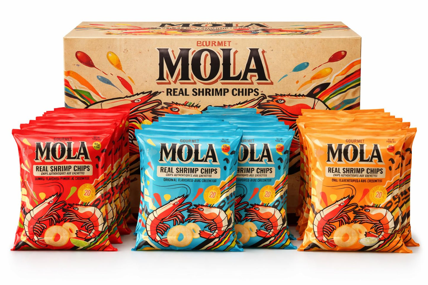 MOLA Shrimp Crackers (3, Mix)
