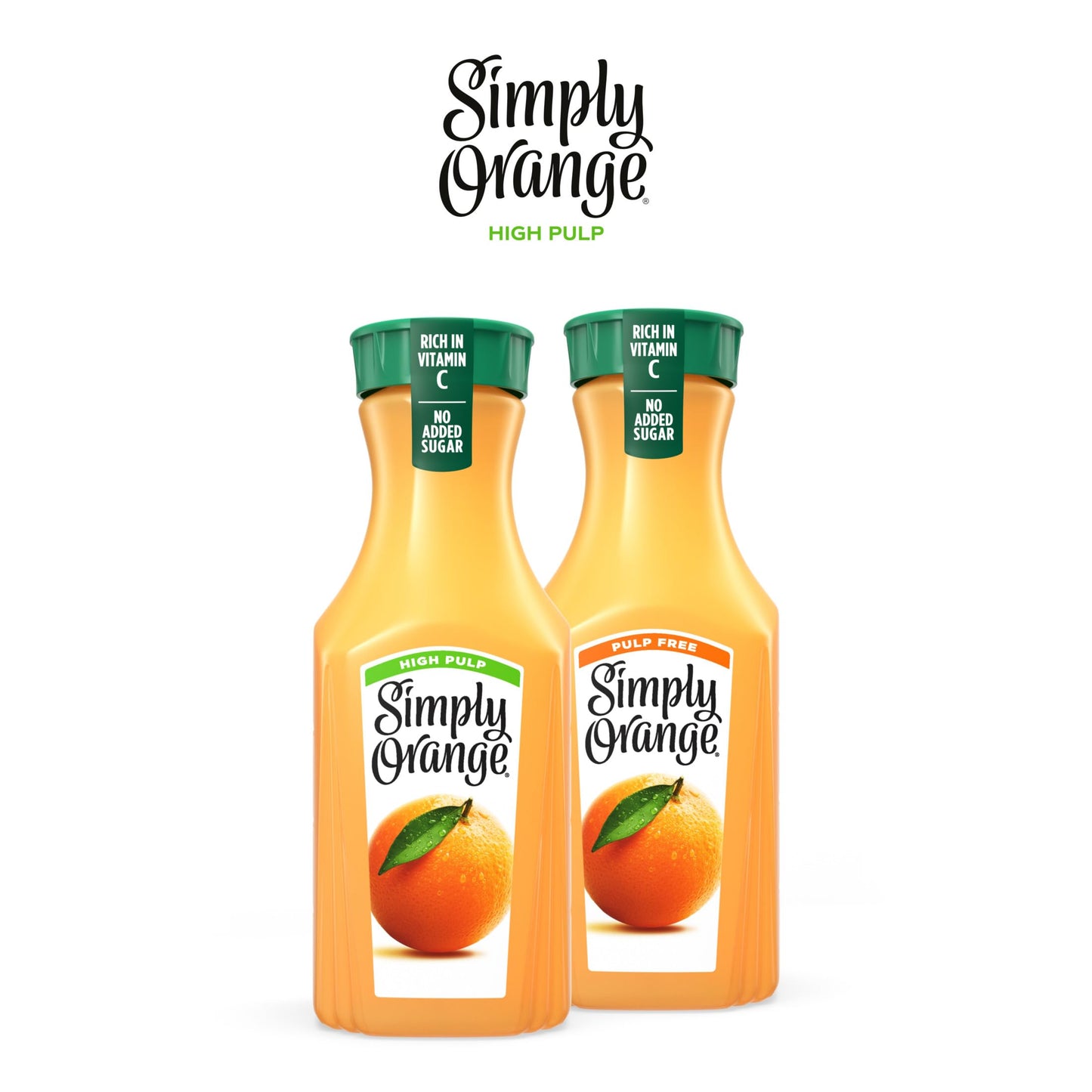 Simply Orange High Pulp Orange Juice Bottle, 46 fl oz
