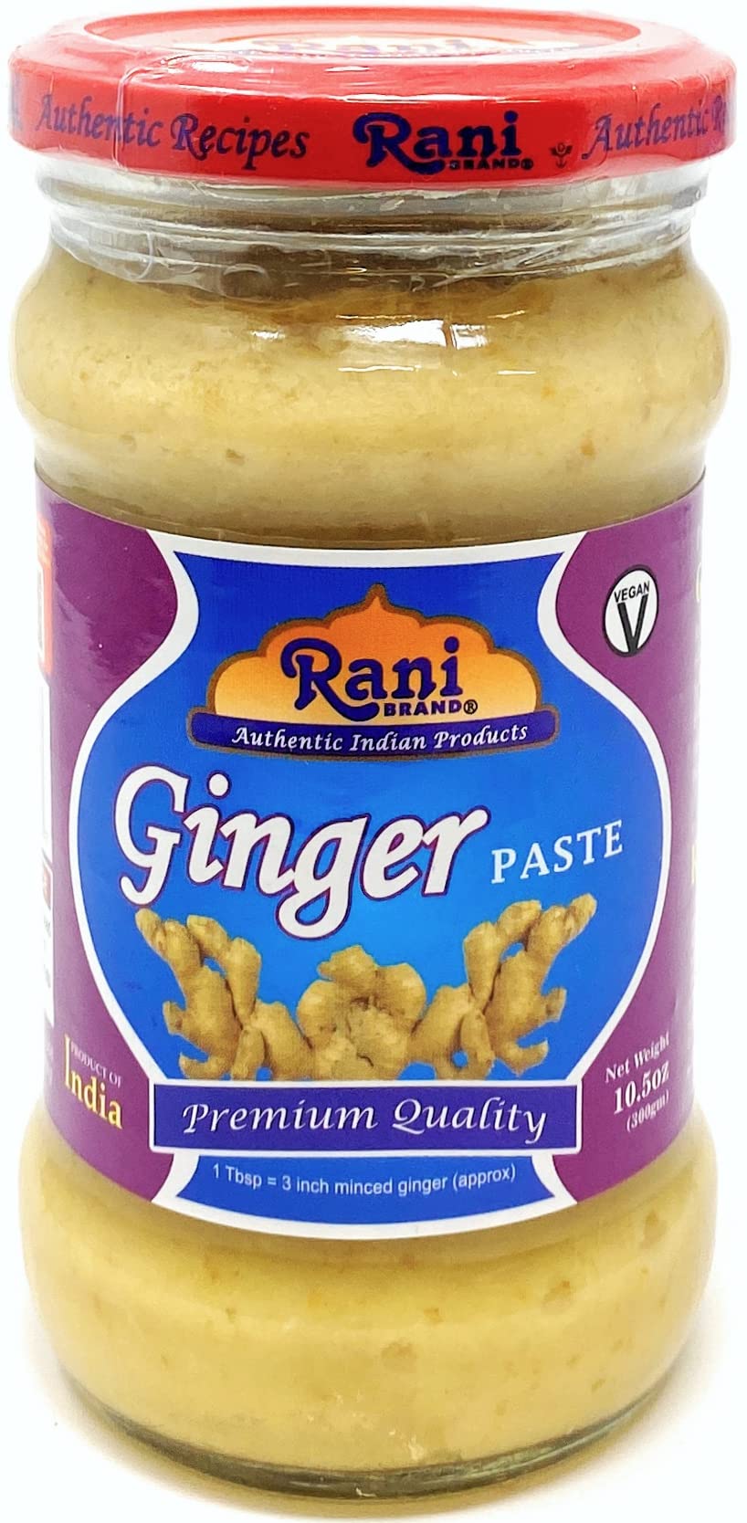 Rani Ginger Cooking Paste 10.58Oz (300G) Glass Jar, Pack Of 5+1 Free ~ Vegan | Gluten Free | Non-Gmo | No Colors | Indian Origin