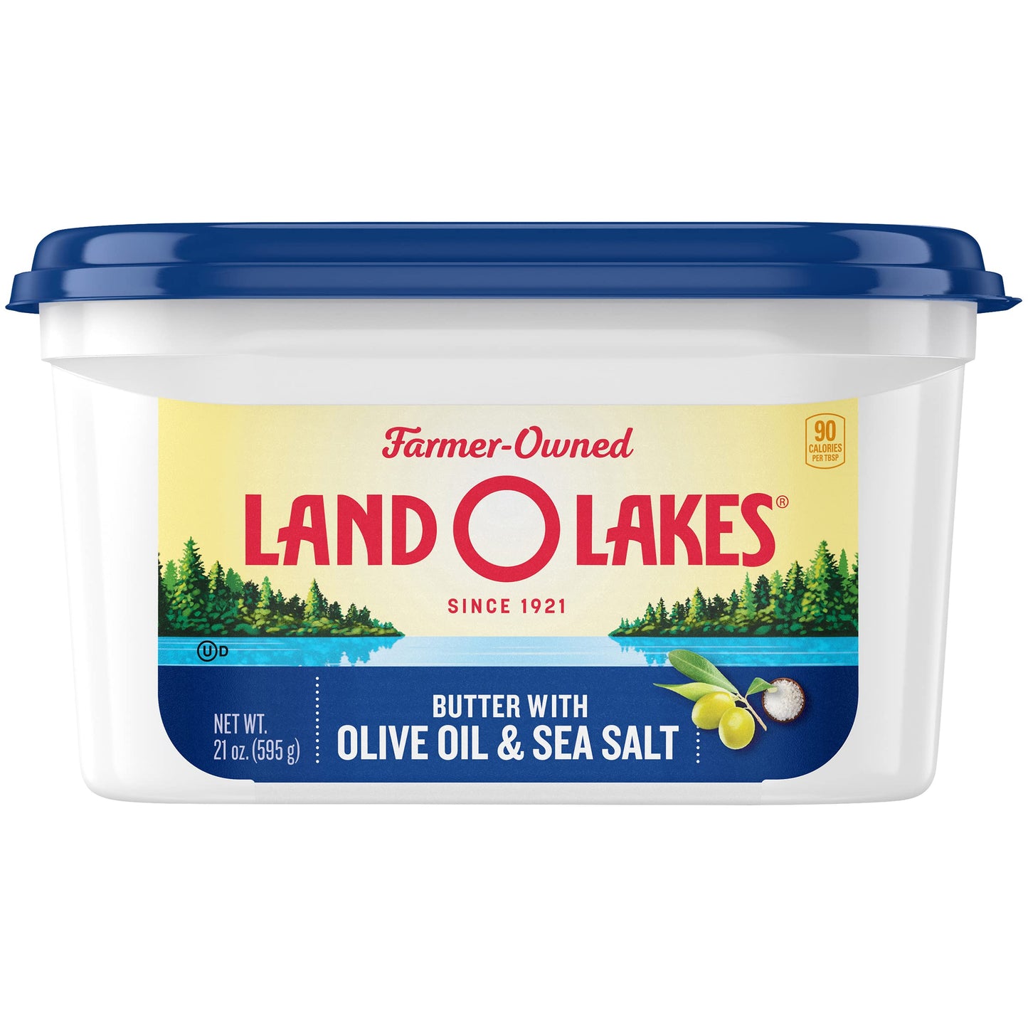 Land O Lakes Butter with Olive Oil & Sea Salt, Spreadable, 21 oz tub
