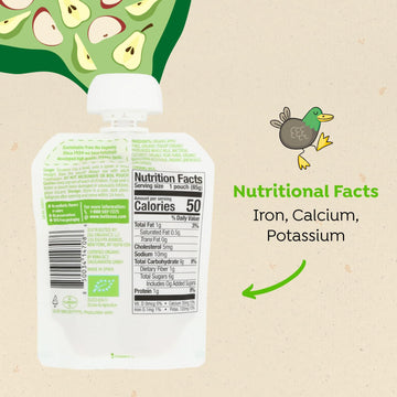 Holle Baby Yogurt Pouches - Organic Yogurt with Apple & Pear Fruit Pur  e - Drinkable Pouches for Kids & Babies 8 Months & Up -