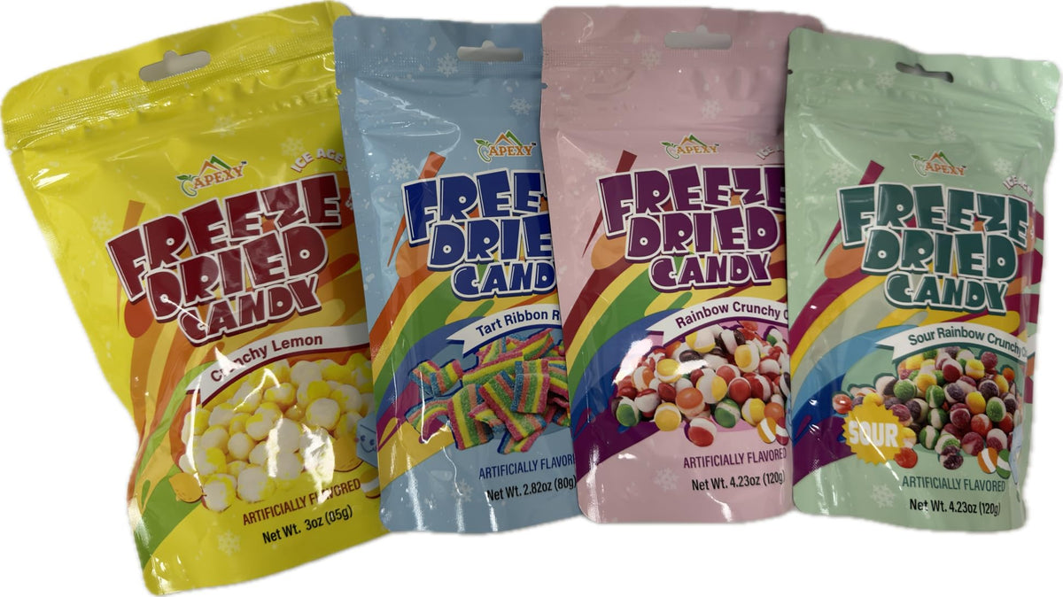 APEXY Freeze Dried Candy Variety Pack - Assorted Flavors - Dehydrated Crunchy Treats - 16.51 x 11.91 x 20.90 cm - Rese