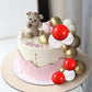 Rssta i Mini Balloon Cake Topper Set, 30 PCS Foam Pearl Balls, Red Gold White, Model XM237