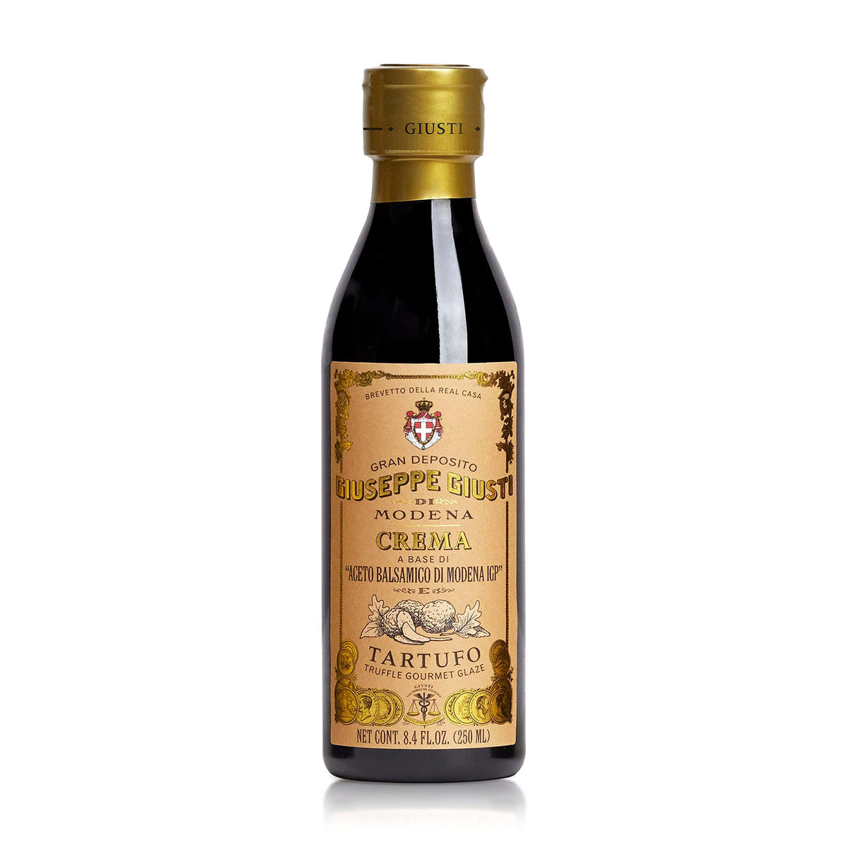 Giusti Truffle Balsamic Glaze - Gourmet Vinegar Reduction Based on Balsamic Vinegar of Modena with Black Truffle - Rich & Thick 
