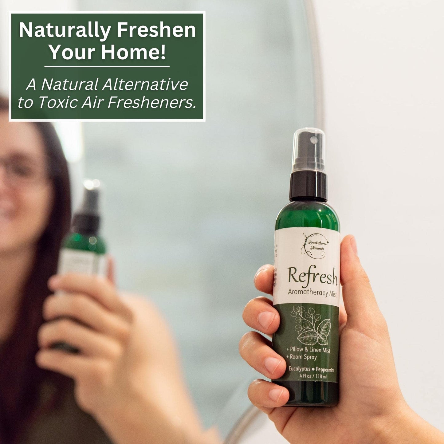 Aromatherapy Mist Set Of 4 - Linen Spray, Natural Air Freshener, Pillow Spray, Room Spray. Essential Oil Spray Variety Pack Lave