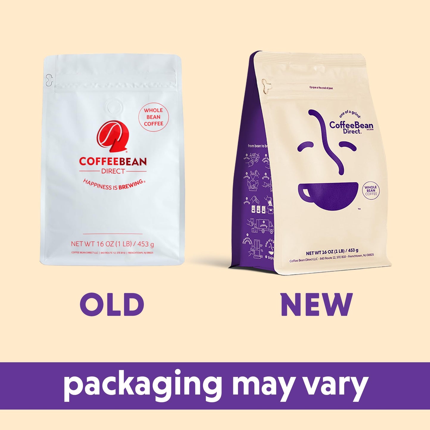 Coffee Bean Direct Six Bean Espresso Whole Bean Coffee 1 Pound Bag