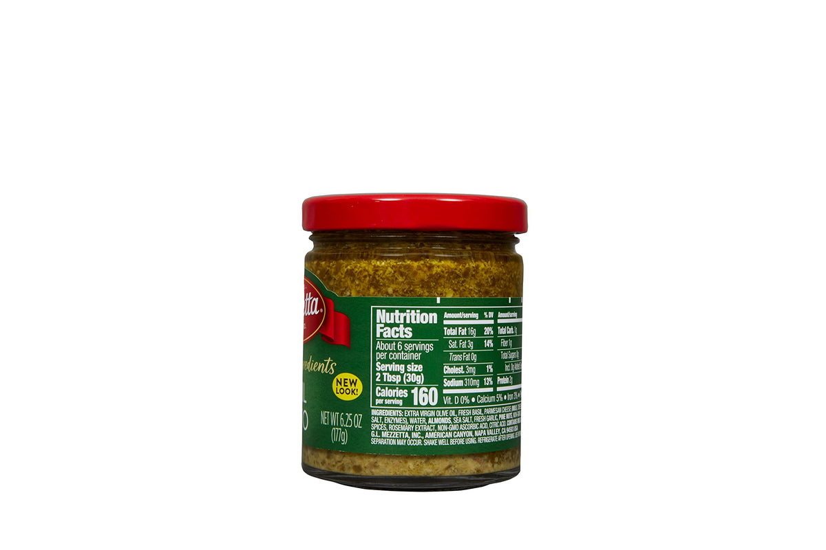Mezzetta Basil Pesto Sauce, 6.25 Ounce, Pack of 1, Model 00231439