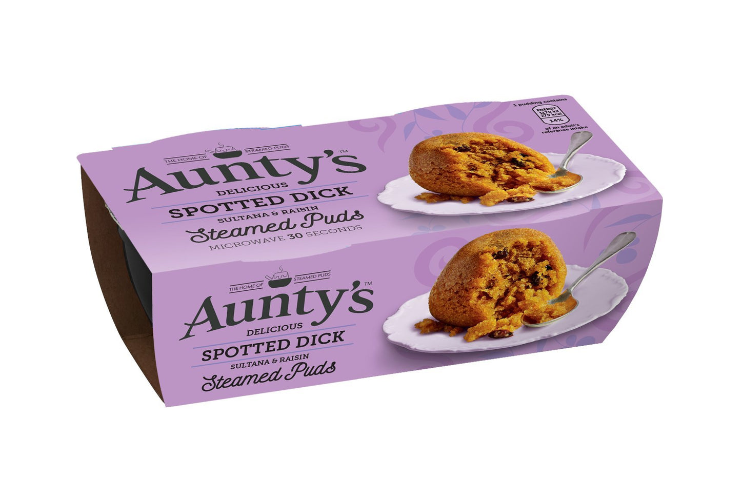 Auntys Spotted Dick Steamed Puddings 6X (2x95g)