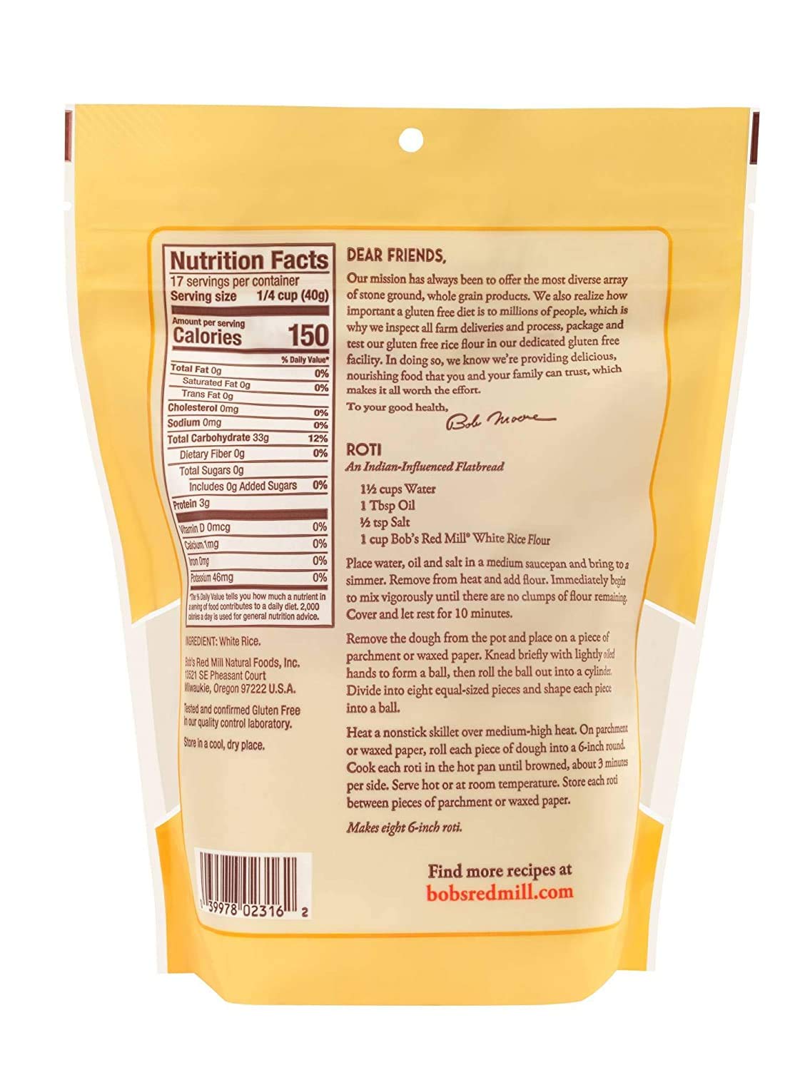 Bob'S Red Mill Gluten Free White Rice Flour, 24 Ounce (Pack Of 3)