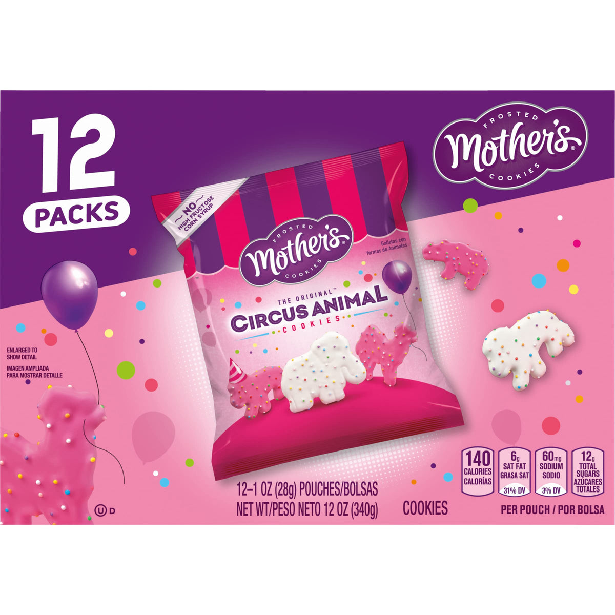 Mothers Cookies, Original Circus Animal, 12 Oz, 12 Count