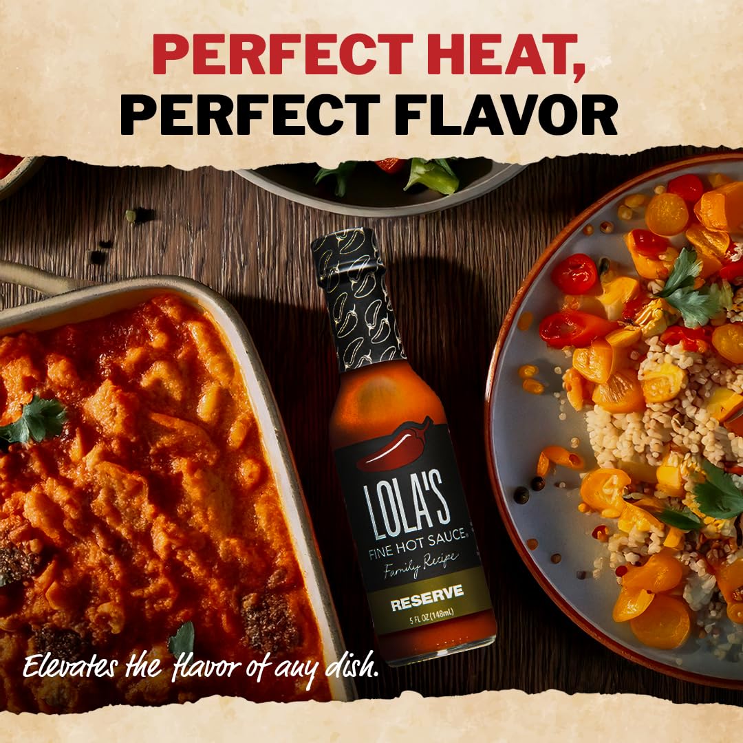 Lolas Family Reserve Hot Sauce | Carolina Reaper & Habanero Blend | Ultra Spicy | 0 Calories, 0G Fat, Low Sodium | All-Natural,