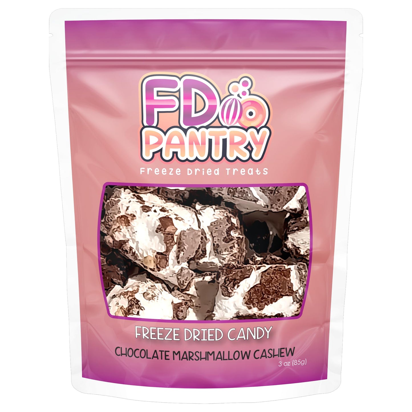 FD Pantry Freeze Dried Candy - Chocolate Marshmallow, Resealable Bag, 3oz, Perfect for Gifting & Outdoor Adventures