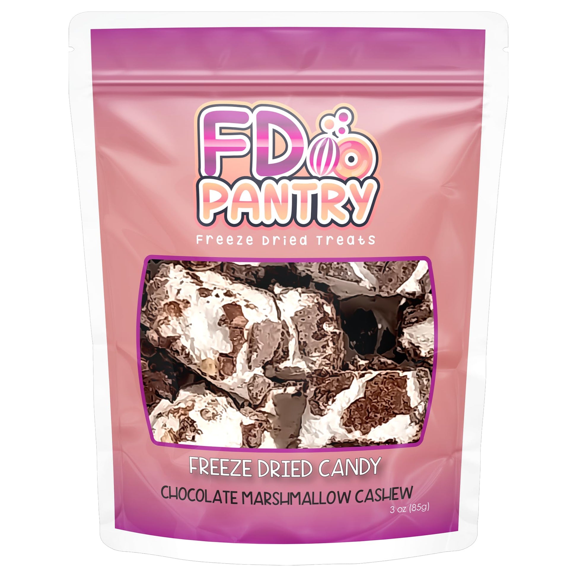 FD Pantry Freeze Dried Candy - Chocolate Marshmallow, Resealable Bag, 3oz, Perfect for Gifting & Outdoor Adventures