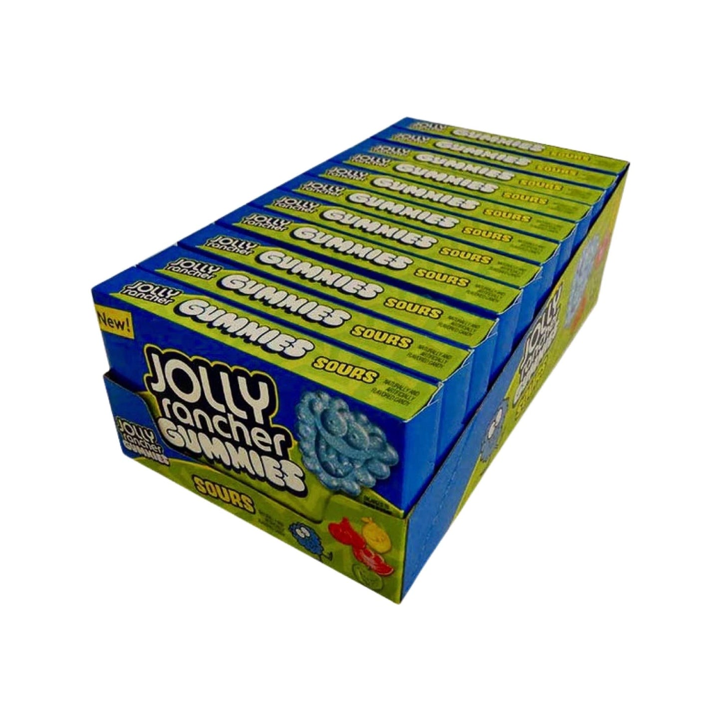 JOLLY RANCHER Gummies Sours Assorted Fruit Flavored Candy Boxes, 3.5 oz (11 Count)