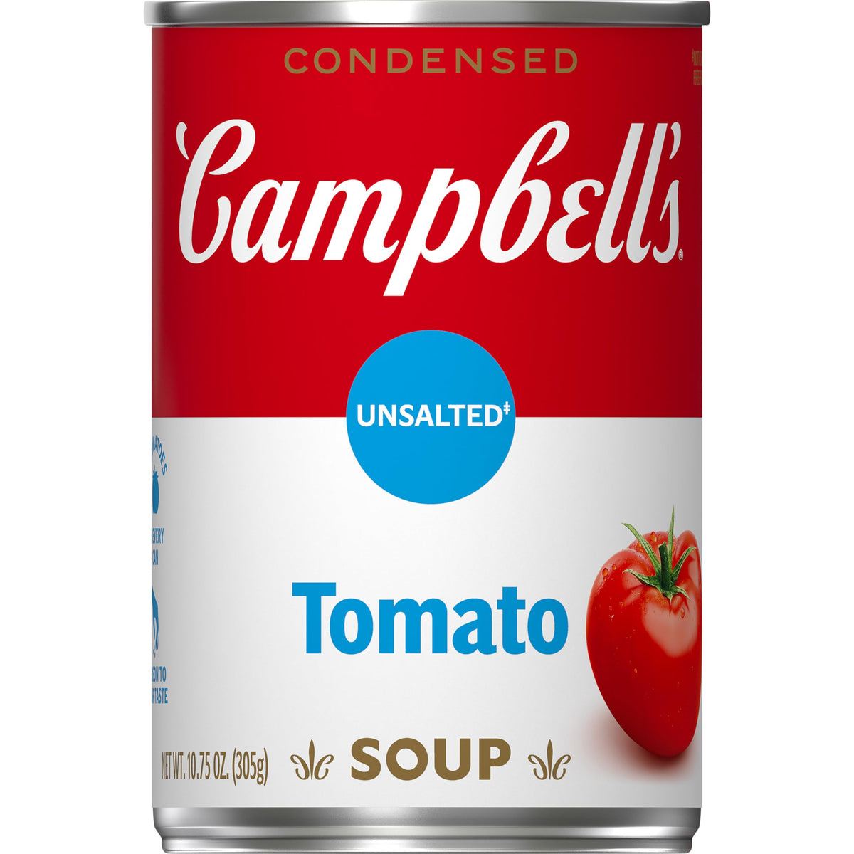 Campbell'S Condensed Unsalted Tomato Soup, 10.75 Oz Can