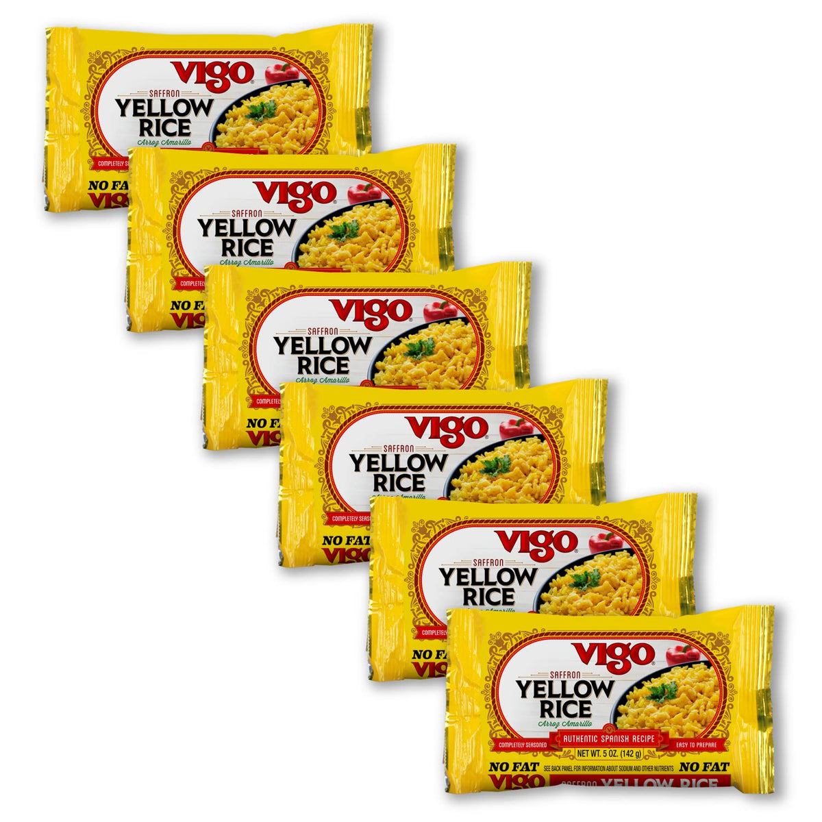 Vigo Authentic Saffron Yellow Rice, Low Fat, 5oz (Pack of 6)