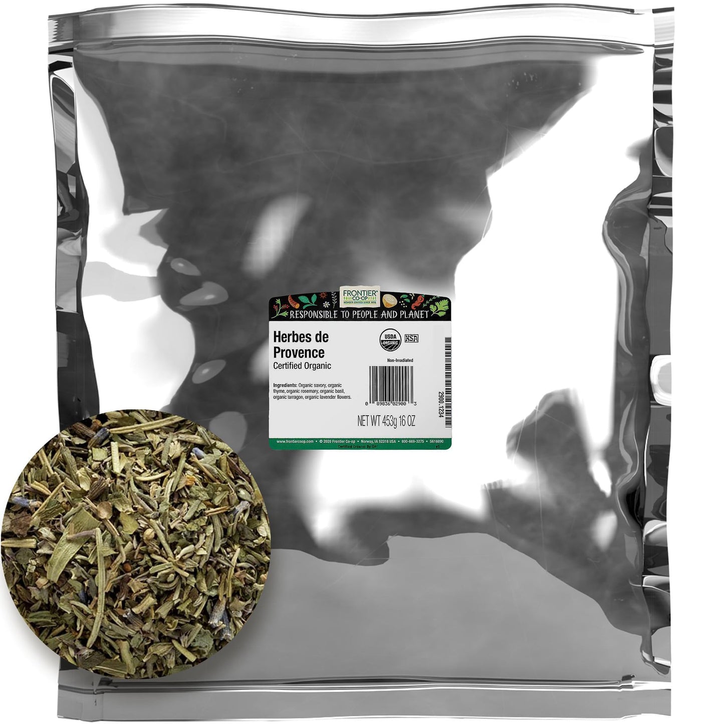 Frontier Herbes De Provence Certified Organic, 16 Ounce Bag
