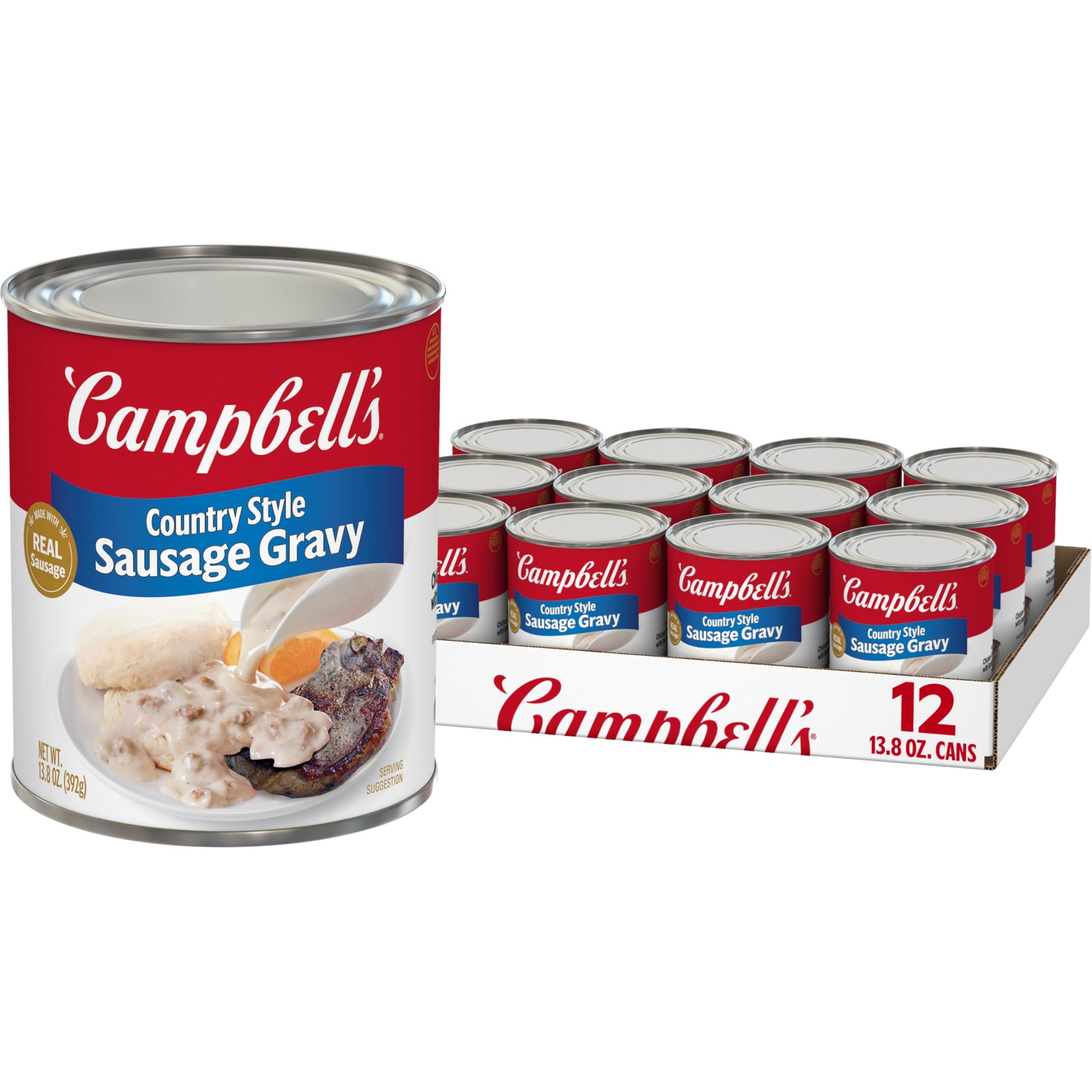 Campbell s Country Style Sausage Gravy, 13.8 Oz Can (Case of 12)