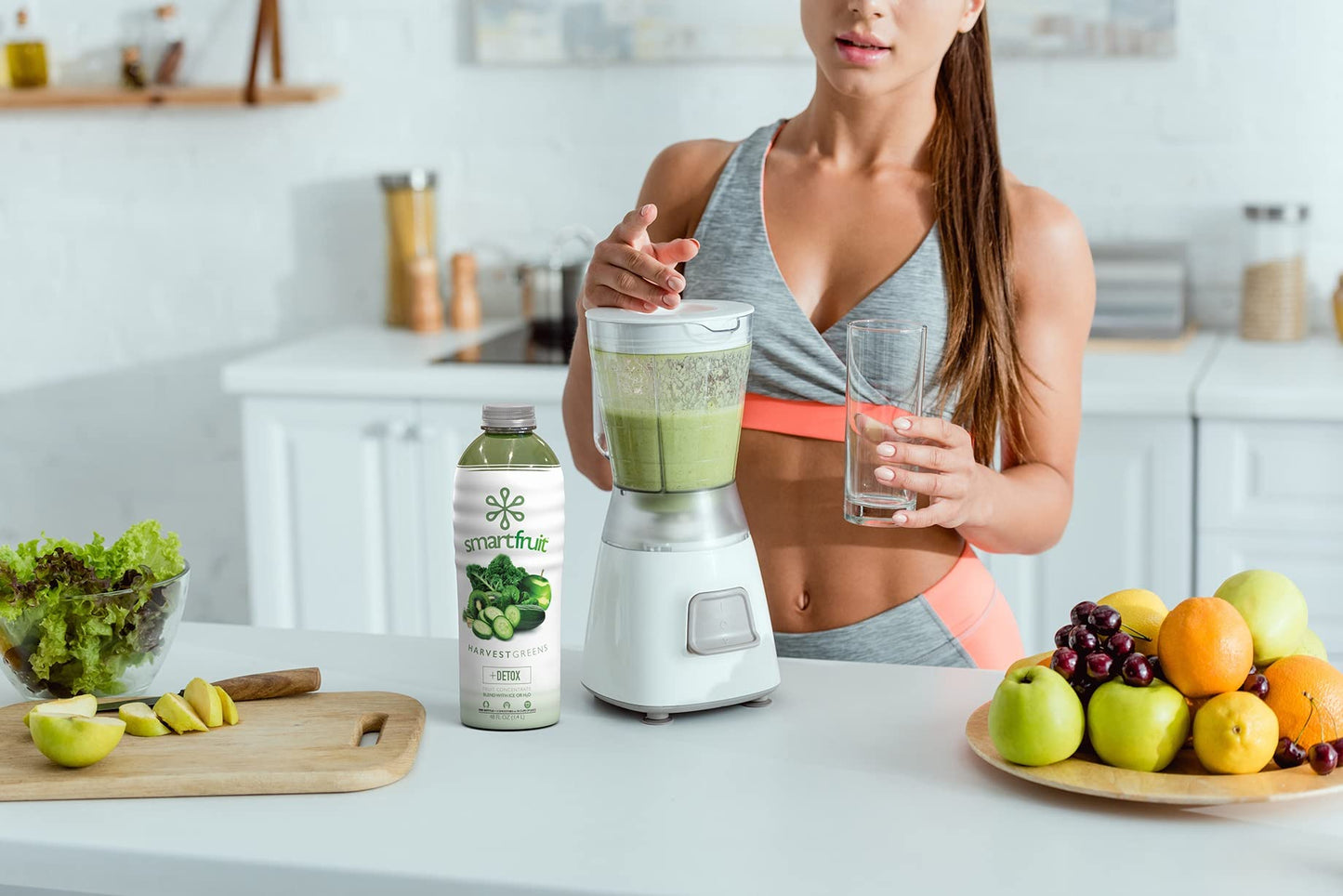 Smartfruit Harvest Greens + Detox - 100% Real Fruit Pur  e with Kiwi, Cucumber, Kale, Spinach, Lemongrass, Apple, Banana - Great