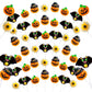 Trick or Treat - 32 Halloween Candy Lollipops Bulk  Hatted Jack-O-Lantern  Creepy Eyeball  Flying Bat and Pumpkin-Shaped Suckers Individually Wrapped Lollipop  Halloween  Assorted Fruit Flavors