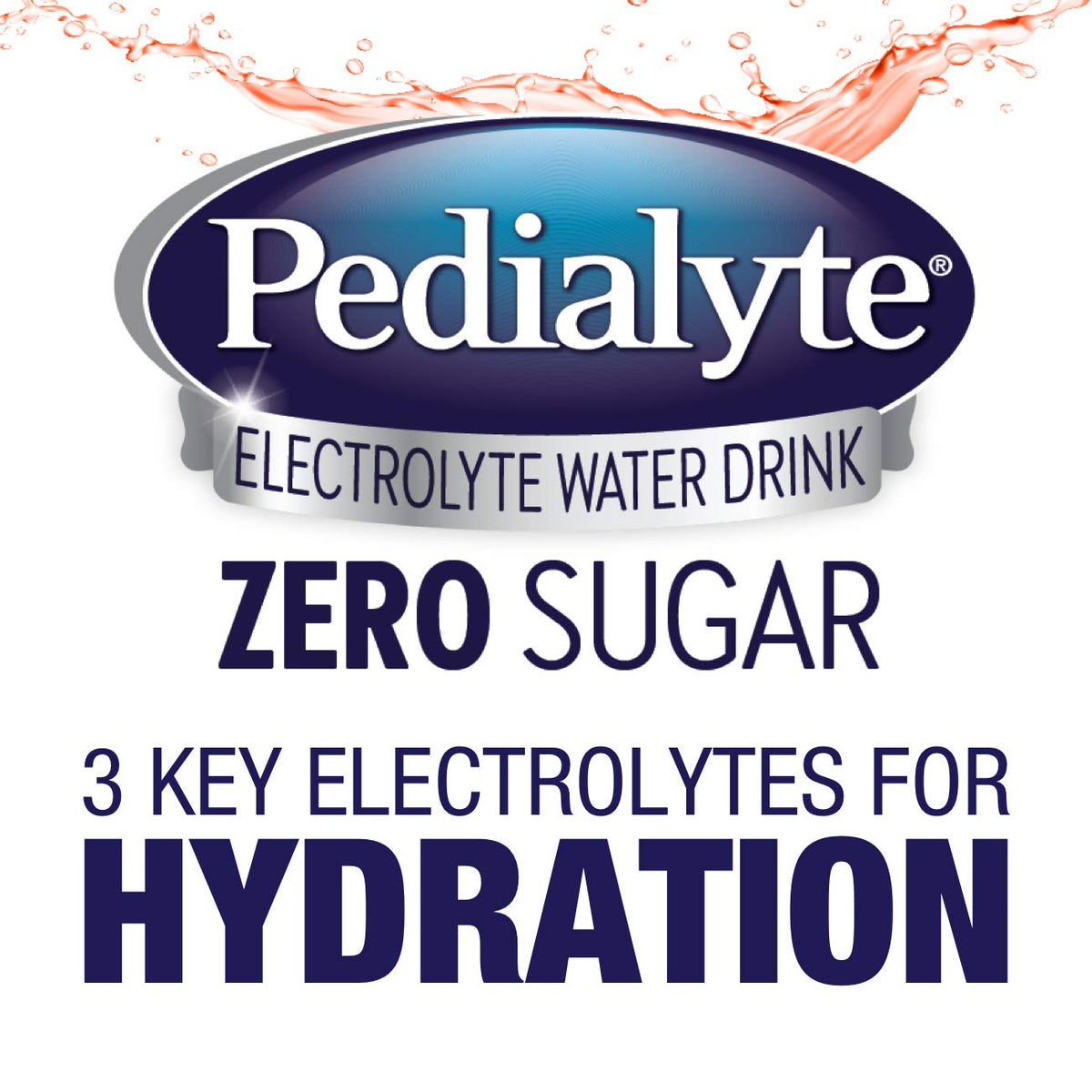 Pedialyte Electrolyte Water With Zero Sugar, Hydration With 3 Key Electrolytes & Zinc For Immune Support, Fruit Punch, 1 Liter,