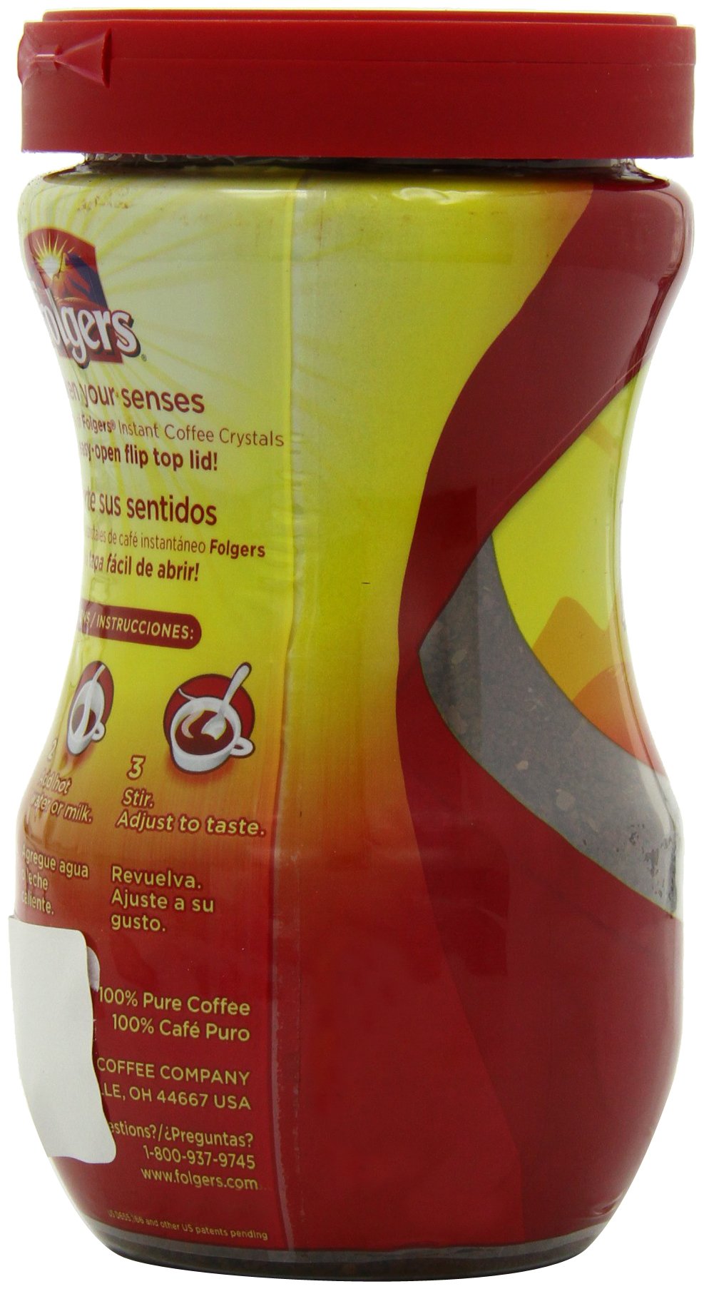 Folgers Classic Roast Instant Coffee, 8 Ounce (Pack Of 3)