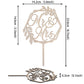ZHUOWEISM Wooden Cake Topper - Mr & Mrs with Leaves Wreath - Small Size - Design 1 - Ideal for Weddings and Parties